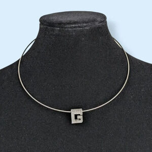 Vintage "G" Pendant Torque Necklace